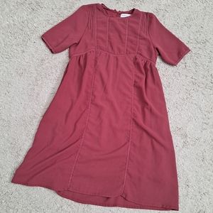 Piper & Scoot Rust Lace Lattice Dress